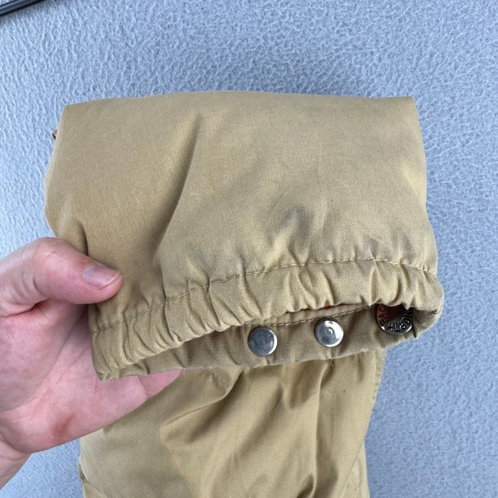 Vintage‎ The North Face Goose Down Jacket Mens Small Tan Puffer Made in USA 80s